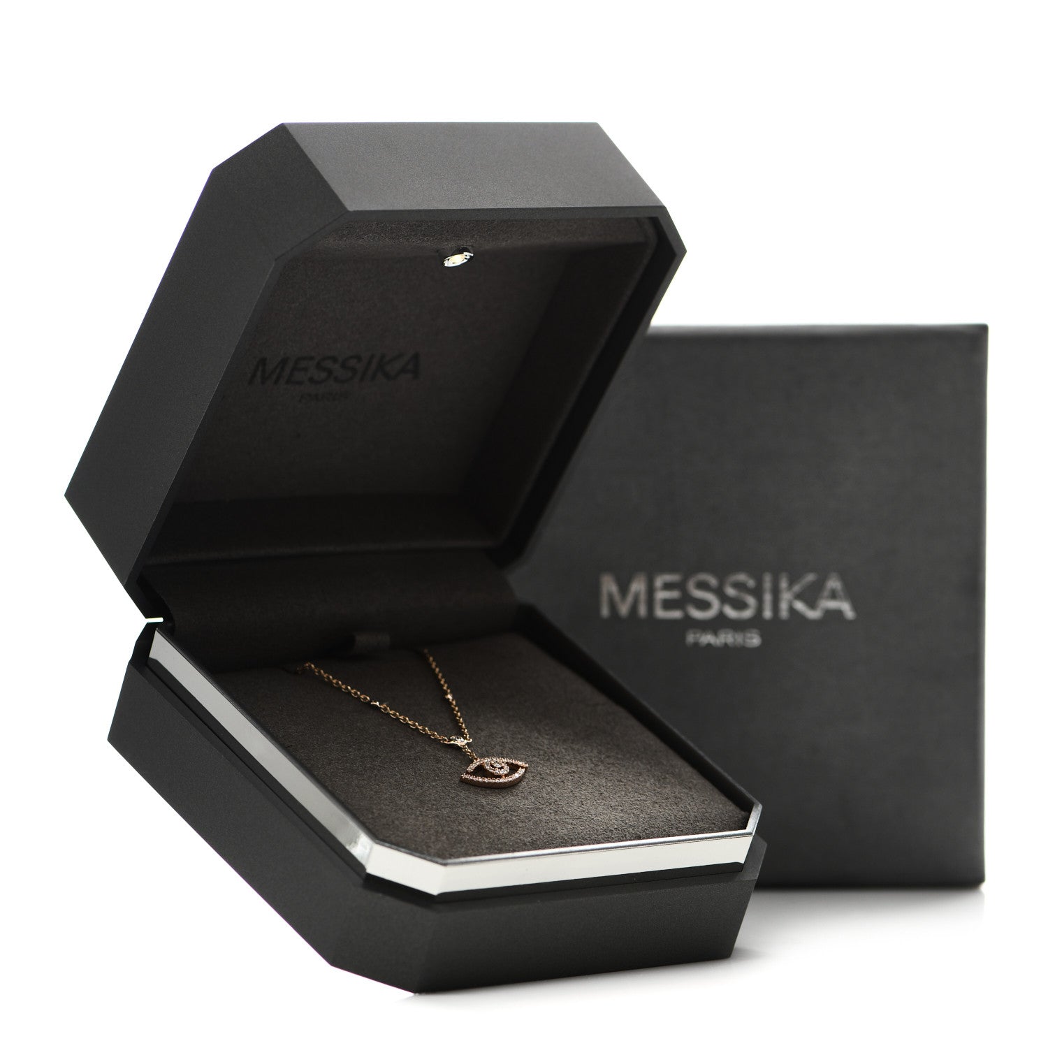 Messika 18K Rose Gold Diamond Lucky Eye Pave Ankle Bracelet 5 of 5