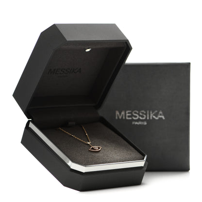 Messika 18K Rose Gold Diamond Lucky Eye Pave Ankle Bracelet 5 of 5