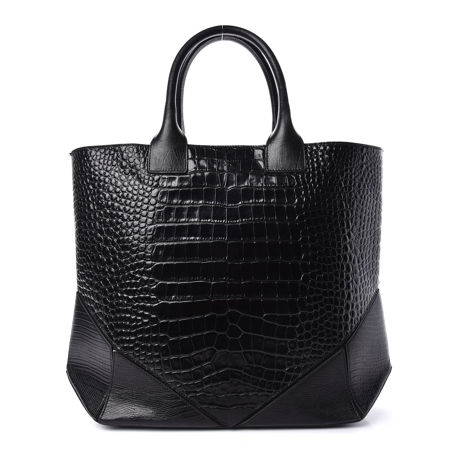 Givenchy Calfskin Crocodile Embossed Easy Tote Black 1 of 13