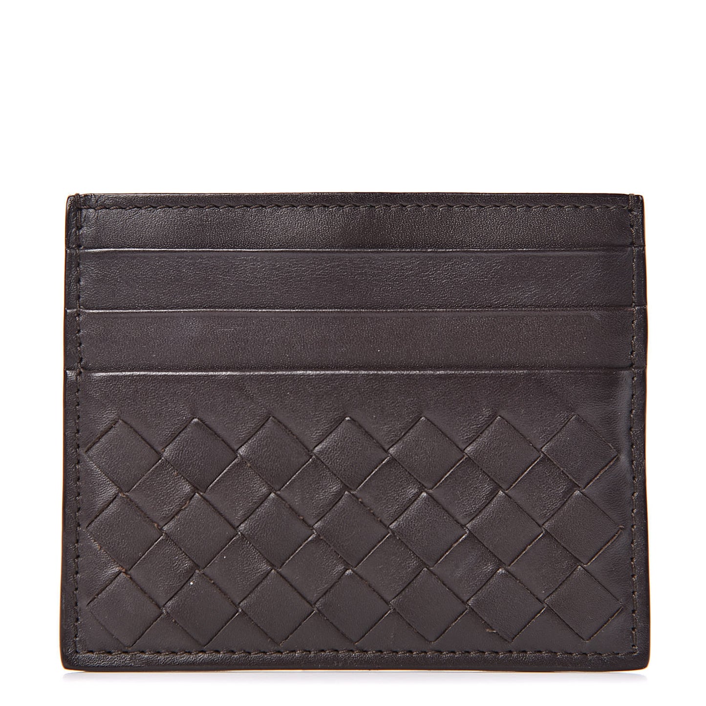 Nappa Intrecciato VN Card Case Ebano