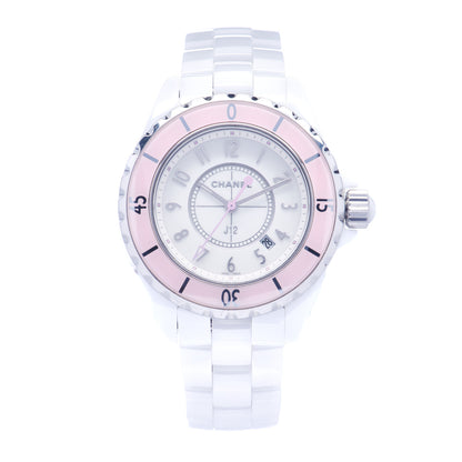 Chanel Stainless Steel Ceramic 33mm J12 Quartz Watch Pink 1 of 7
