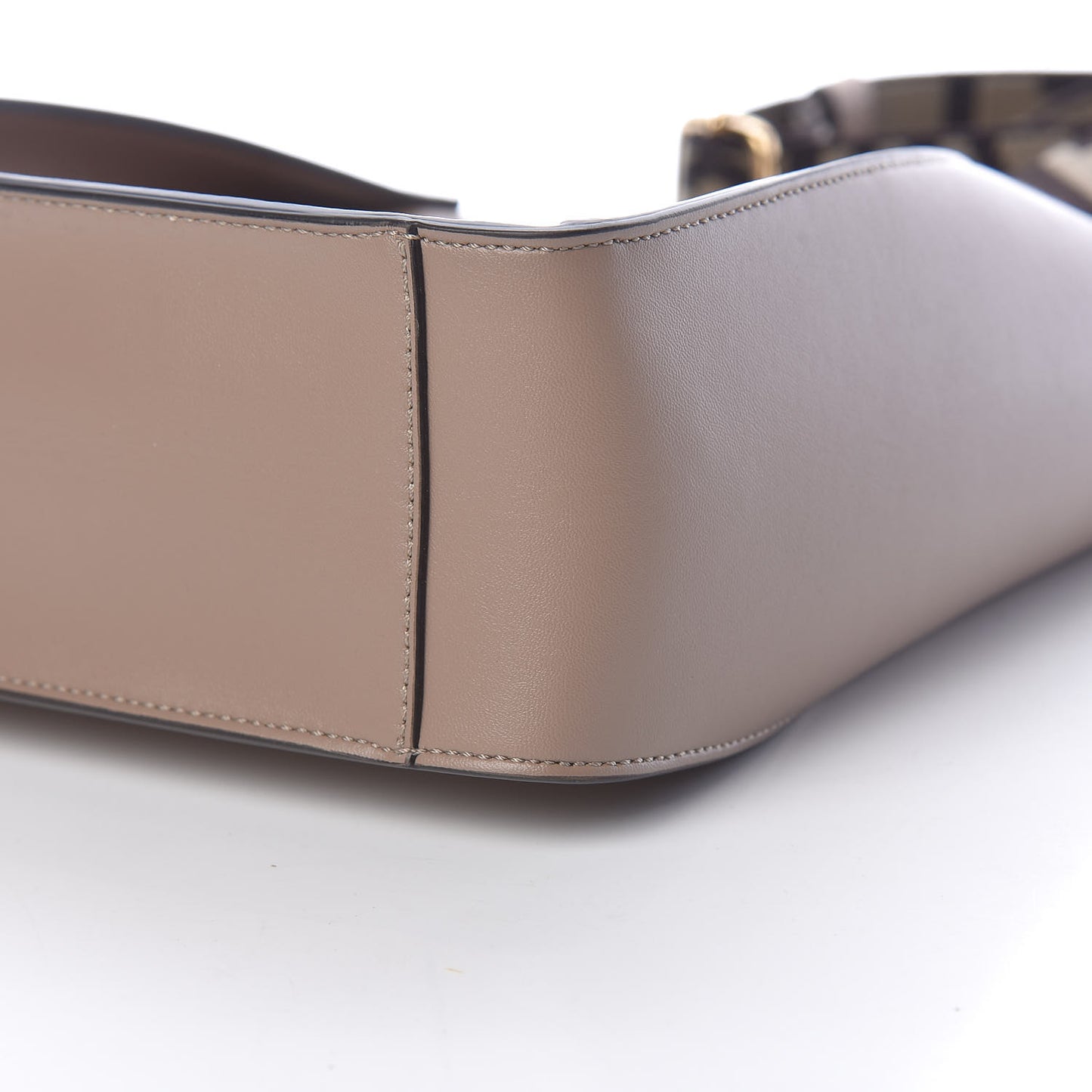 Eco Alter Nappa Perforated Logo Mini Crossbody Dark Taupe