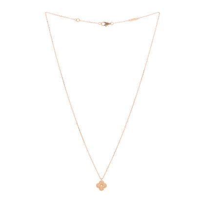 Van Cleef & Arpels 18K Rose Gold Sweet Alhambra Pendant Necklace 2 of 4