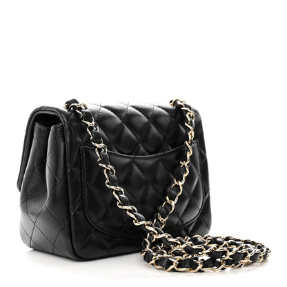 Chanel Lambskin Quilted Mini Square Flap Black 4 of 12