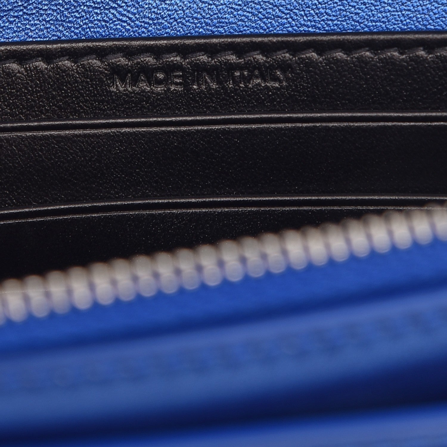 Saint Laurent Metallic Calfskin Monogram Sunset Chain Wallet Blue Royal 7 of 8