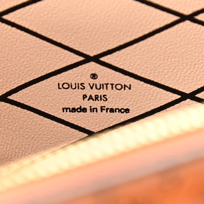 Louis Vuitton Denim Calfskin Malletage Trunk Clutch Light Blue 6 of 10