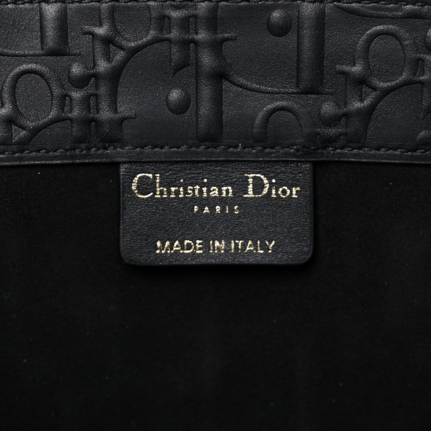 Christian Dior Oblique Calfskin Embossed Large Book Tote Black 8 of 12