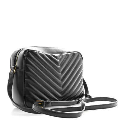 Saint Laurent Calfskin Matelasse Monogram Lou Camera Bag Black 3 of 14