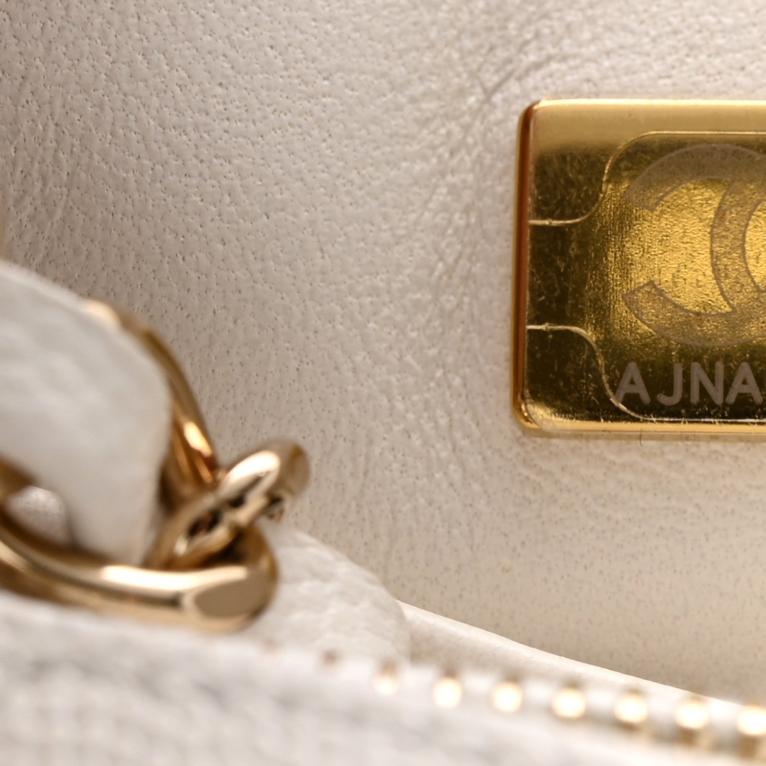 Chanel Caviar Quilted Small Coco Handle Flap White 7 of 11
