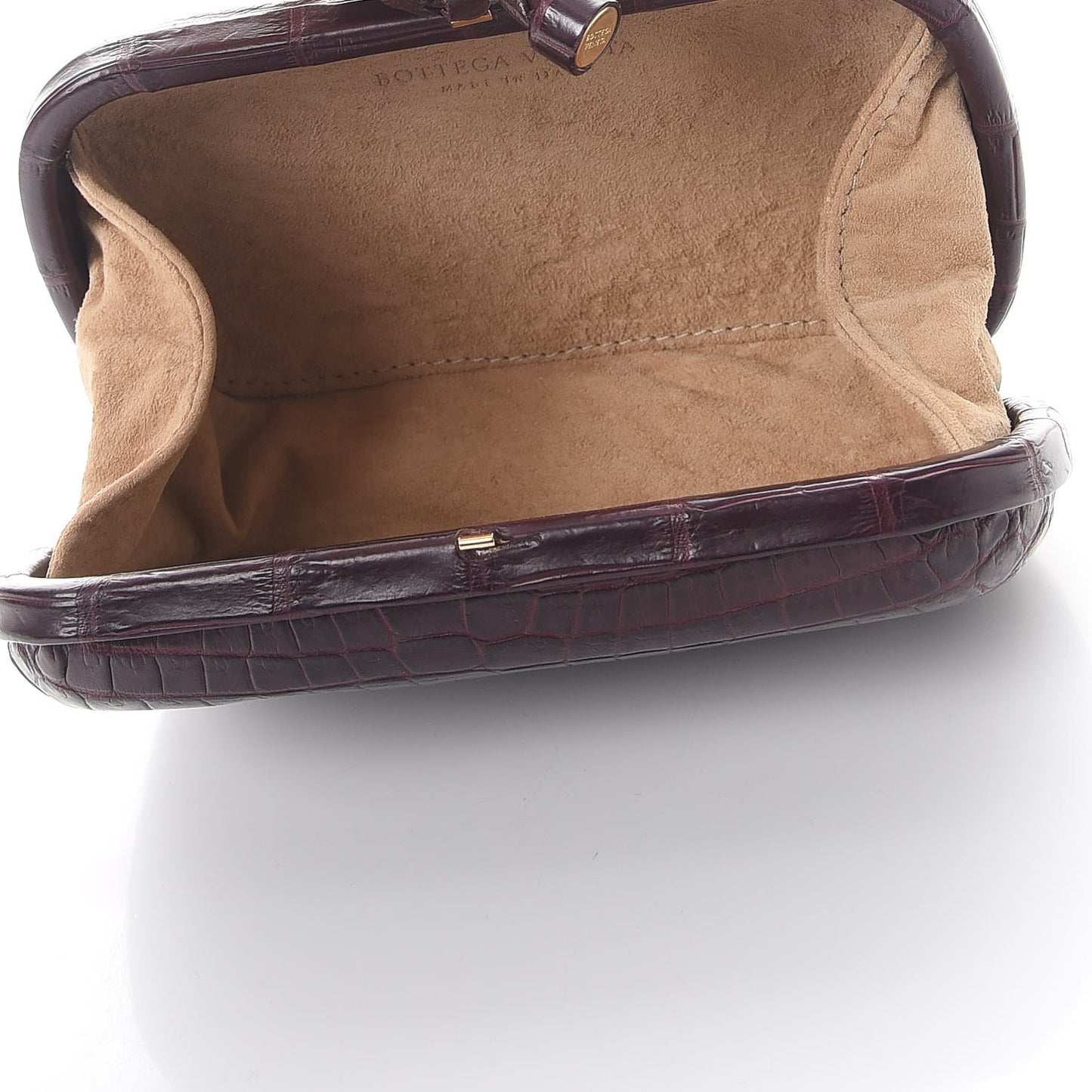 Crocodile Knot Clutch Aubergine