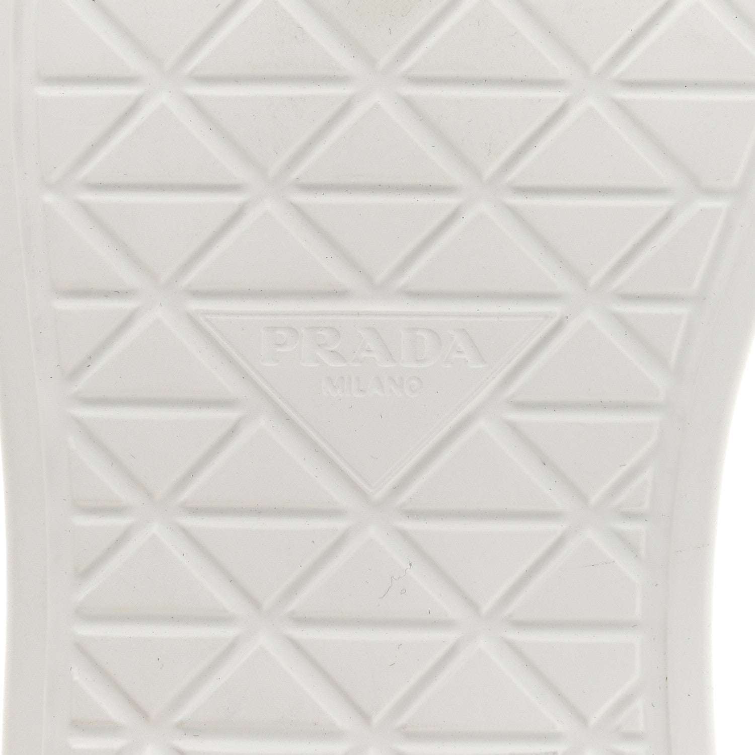 Prada Re-Nylon Gabardine Spazzolato Macro Quilted Triangle Logo High Top 45mm Sneakers 38.5 White 8 of 10