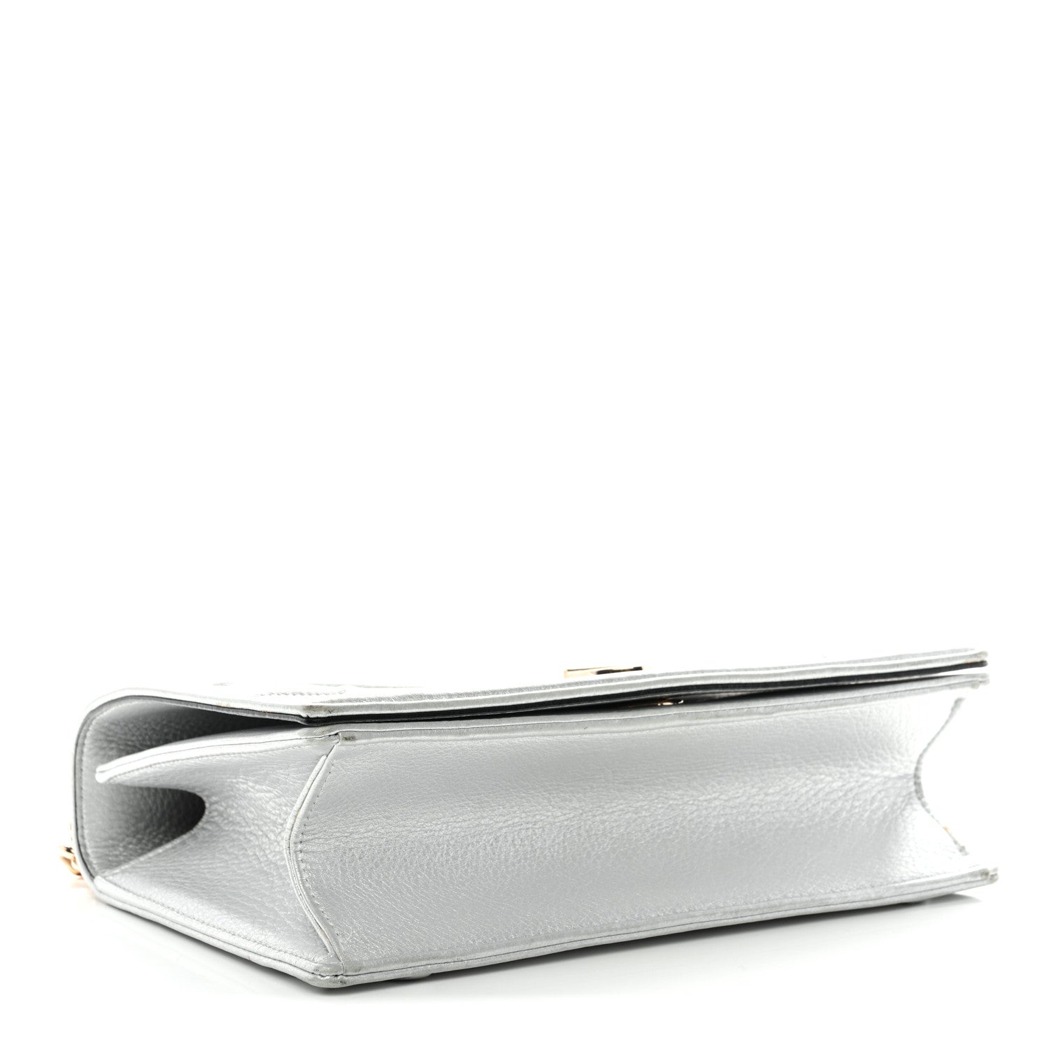 Christian Dior Metallic Grained Calfskin Medium Diorama Flap Bag Silver 4 of 11