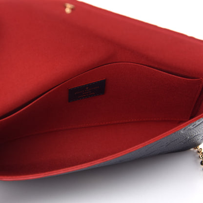 Louis Vuitton Empreinte Pochette Felicie Chain Wallet Marine Rouge 6 of 10