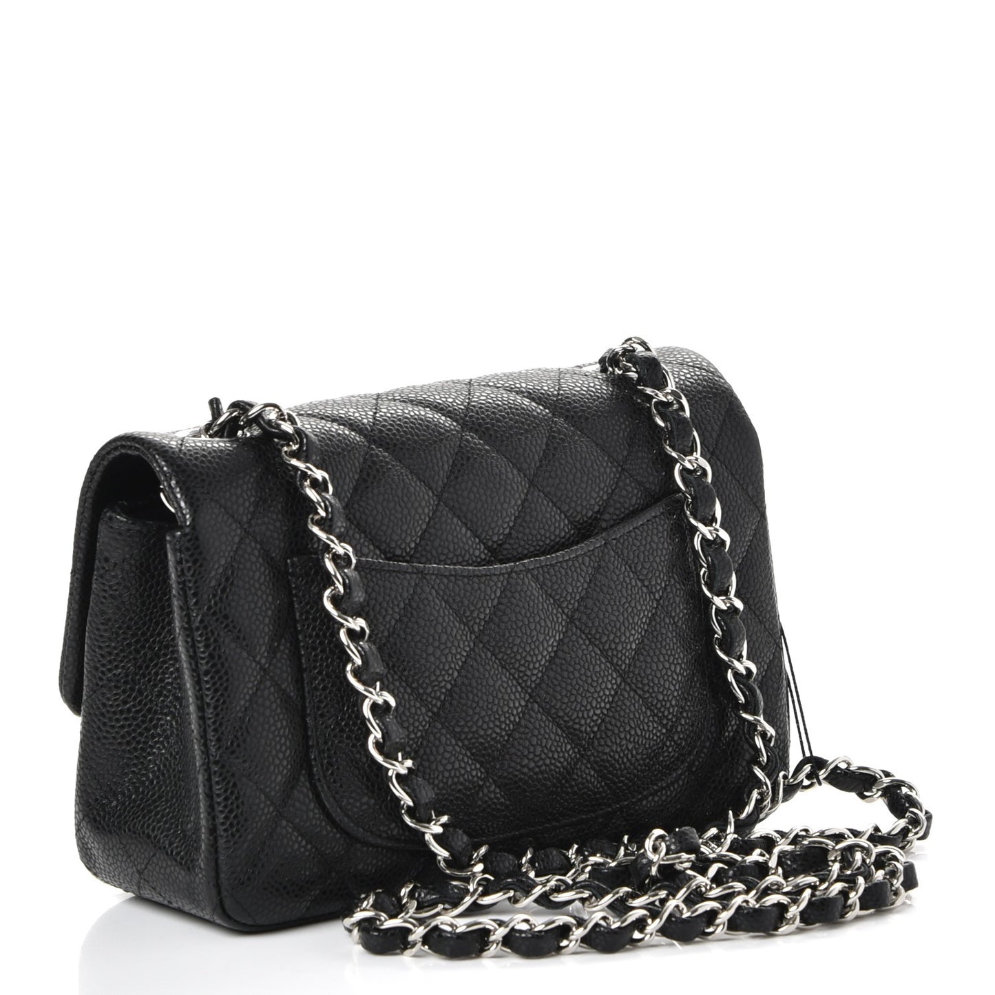 Caviar Quilted Mini Rectangular Flap Black