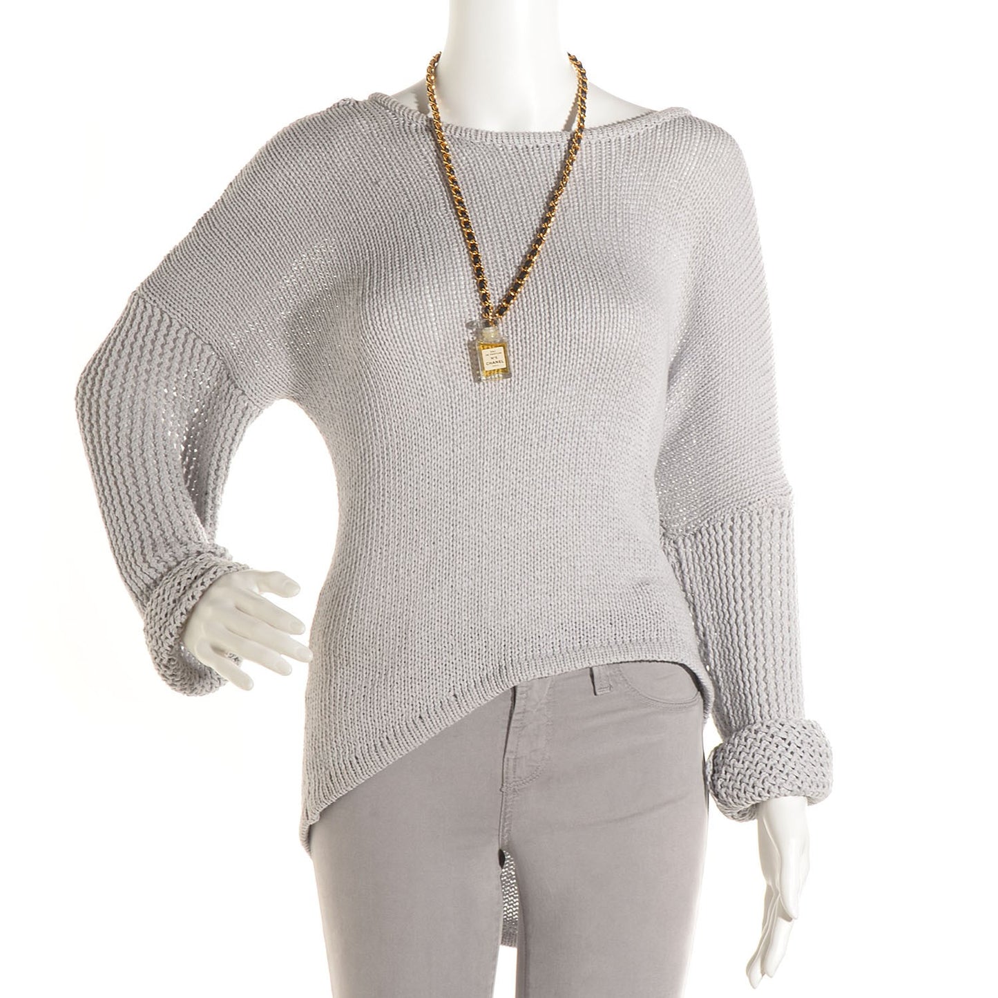 N°5 Perfume Chain Link Necklace Gold