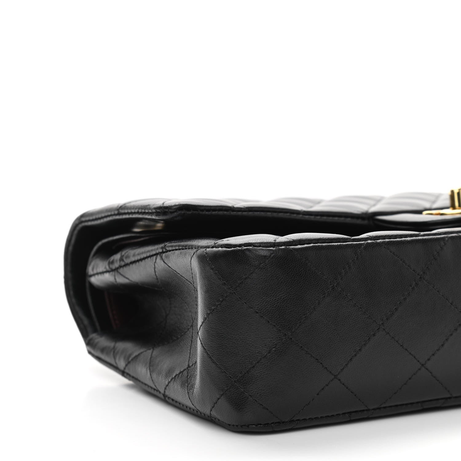 Chanel Lambskin Quilted Medium Double Flap Black 9 of 14