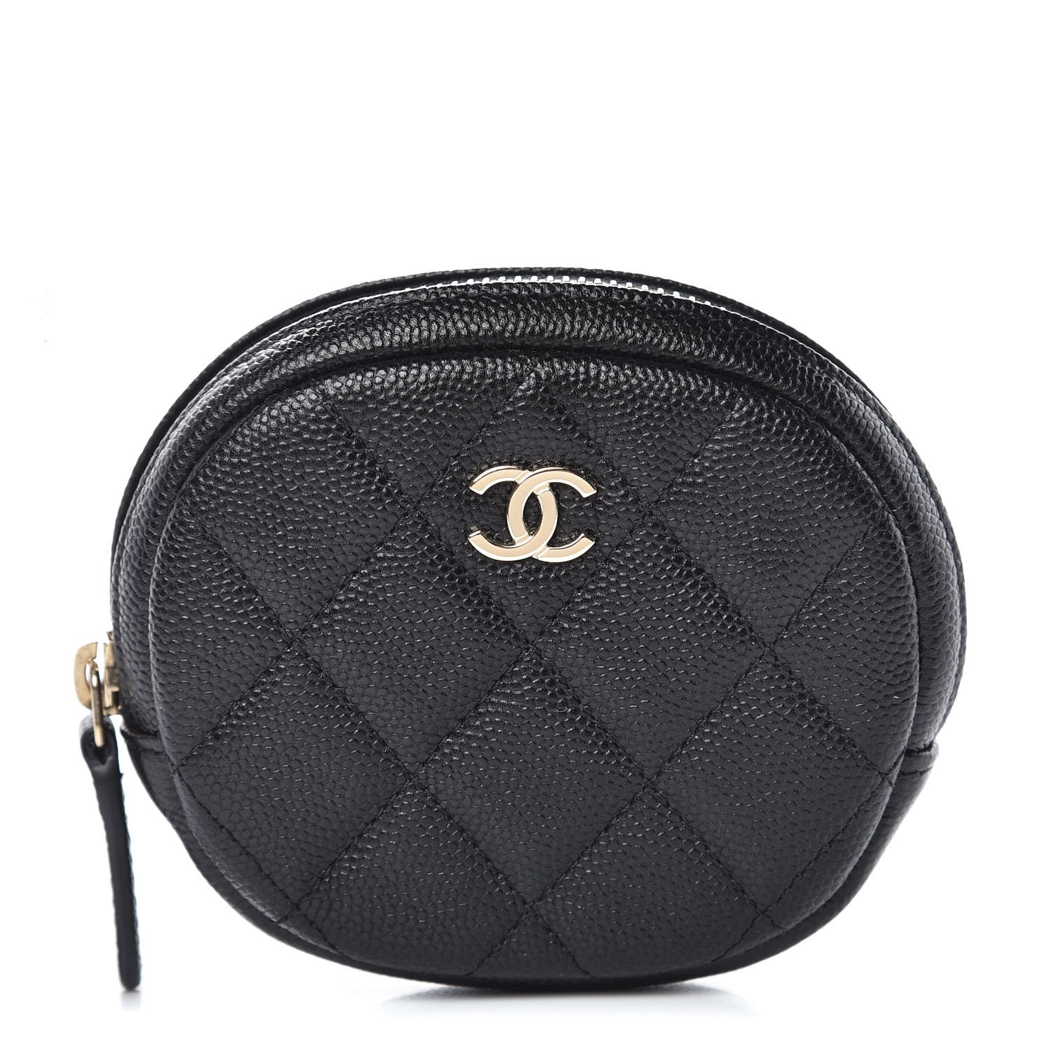 Chanel Caviar Quilted Zip Around Classic Coin Purse Black 1 of 8