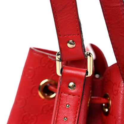 Gucci Bright Diamante GG Monogram Studded Medium Bucket Bag Red 29 of 33