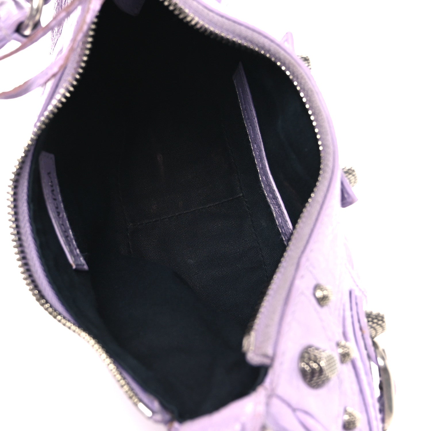 Balenciaga Extra Supple Calfskin Crocodile Embossed Le Cagole Shoulder Bag XS Lilac 6 of 18