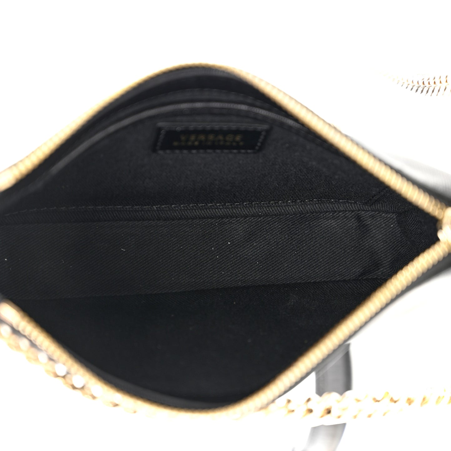 Saffiano Baroque Print La Medusa Crossbody Black