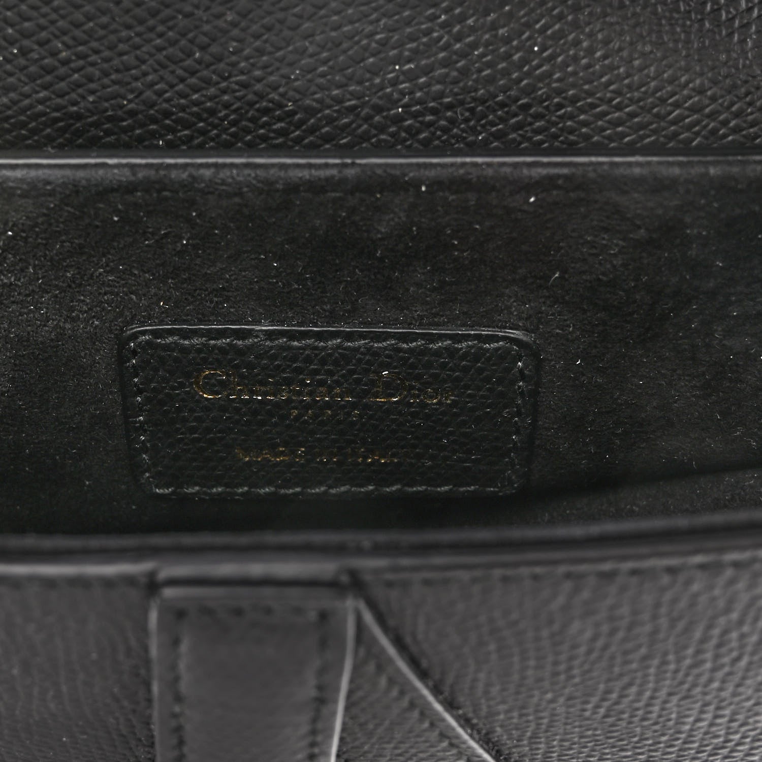 Christian Dior Grained Calfskin Mini Saddle Bag Black 6 of 9