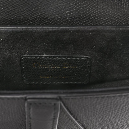Christian Dior Grained Calfskin Mini Saddle Bag Black 6 of 9