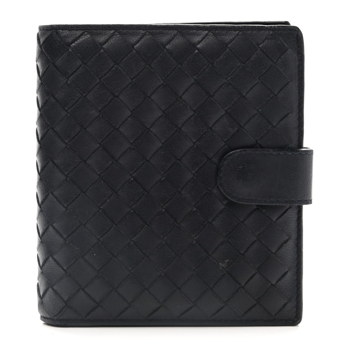 Nappa Intrecciato French Flap Wallet Black