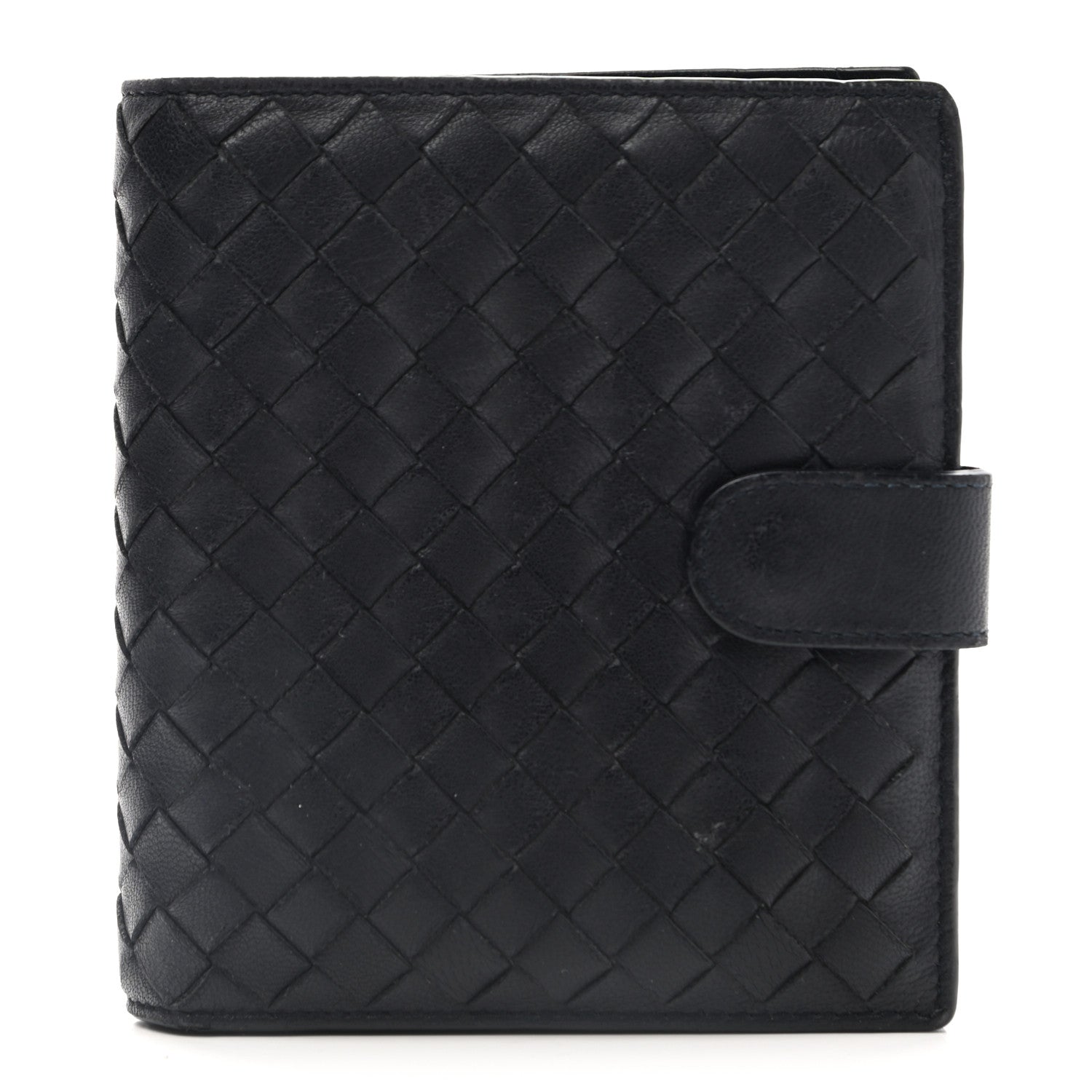 Bottega Veneta Nappa Intrecciato French Flap Wallet Black 1 of 14