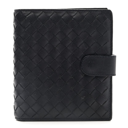 Bottega Veneta Nappa Intrecciato French Flap Wallet Black 1 of 14
