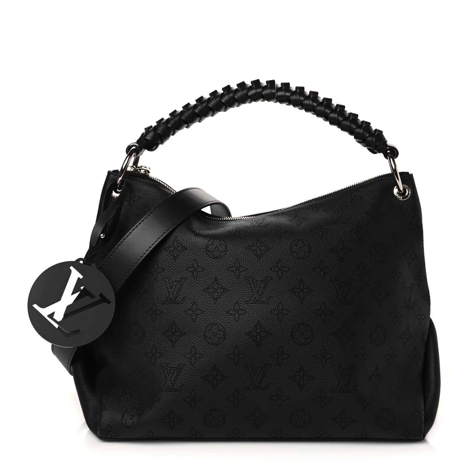 Louis Vuitton Mahina Beaubourg Hobo MM Black 1 of 9