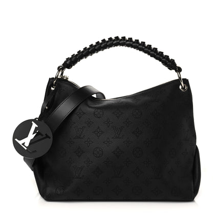 Louis Vuitton Mahina Beaubourg Hobo MM Black 1 of 9
