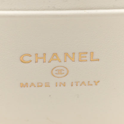 Chanel Shiny Caviar Quilted Pick Me Up Vanity Case White 6 of 17