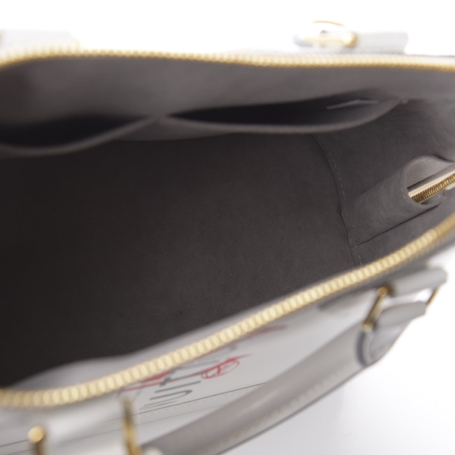 Louis Vuitton Smooth Calfskin Signature Alma PM White 5 of 10