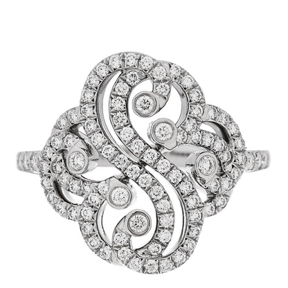 Tiffany Platinum Diamond Enchant Double Heart Ring 49 5 1 of 6