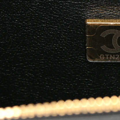 Chanel Calfskin Quilted Small Studded Square Vanity Case Black 7 of 12