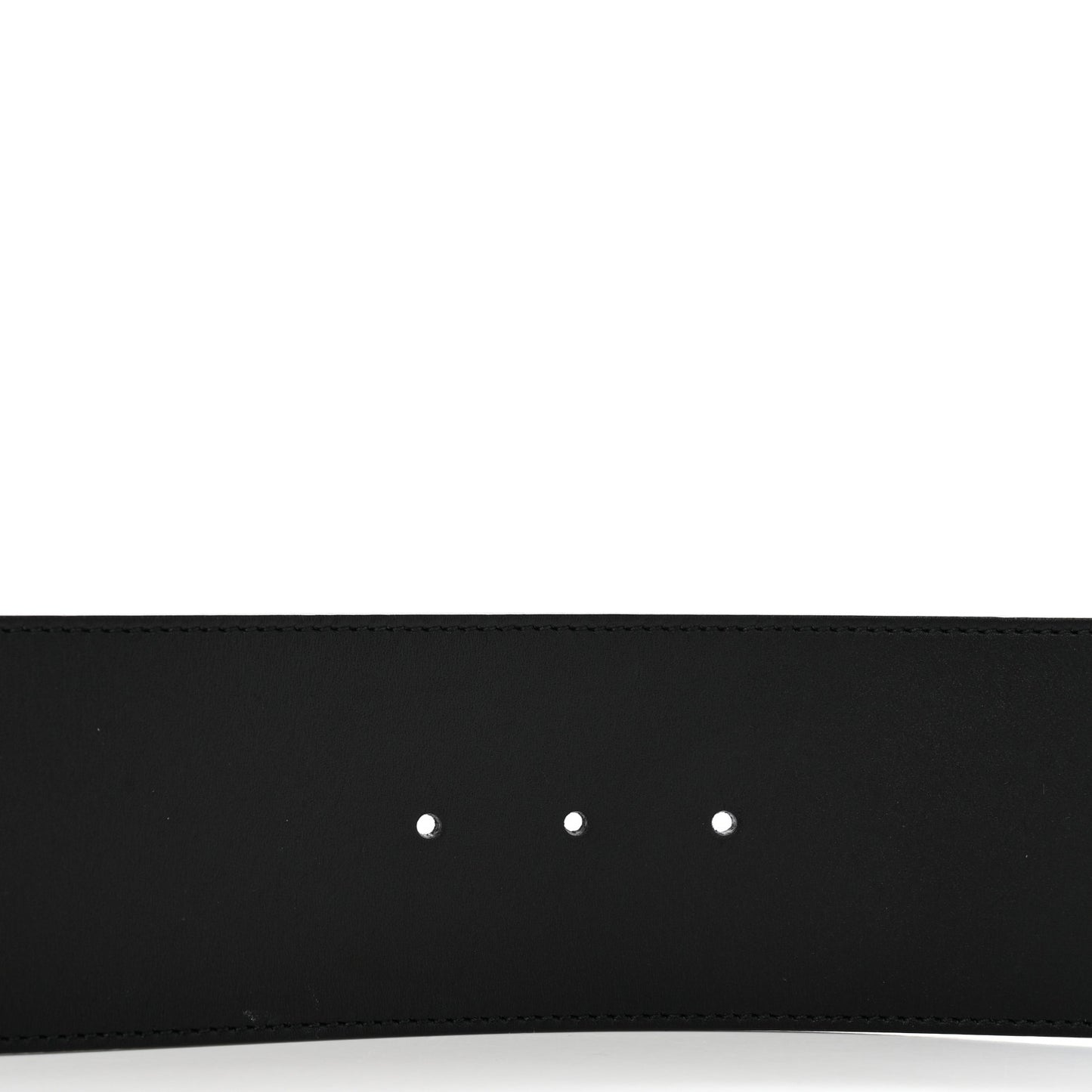 Moon Calfskin Pearl Double G 70mm Belt 90 36 Black Cream