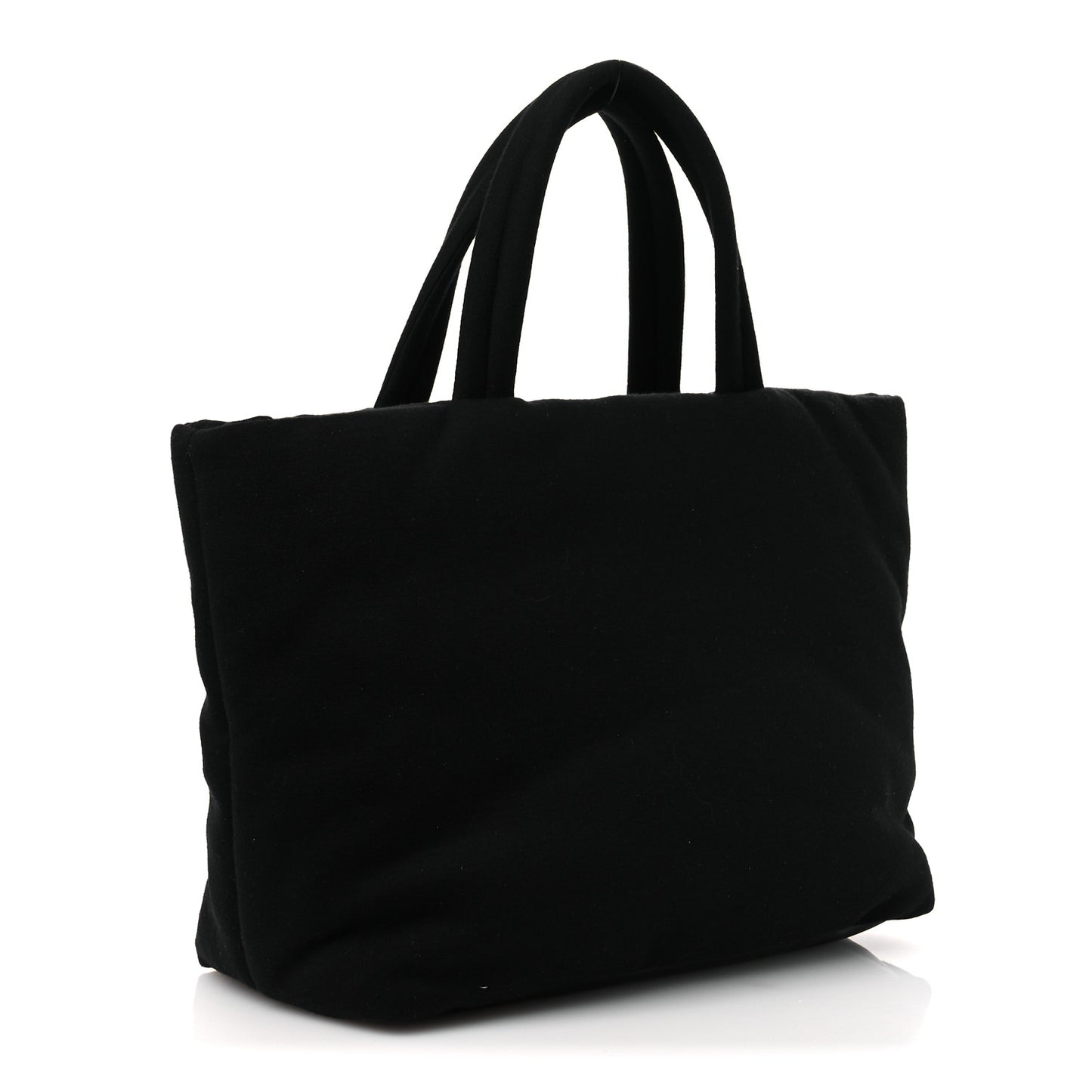 Jersey Wide Puffer Tote Black
