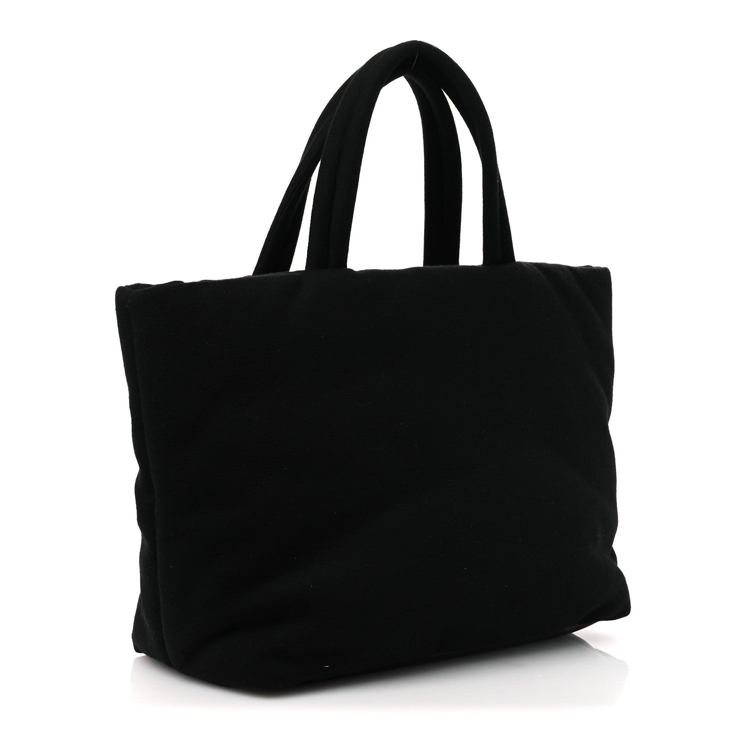 Saint Laurent Jersey Wide Puffer Tote Black 3 of 10