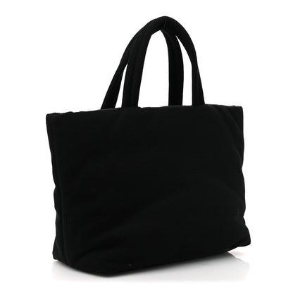 Saint Laurent Jersey Wide Puffer Tote Black 3 of 10