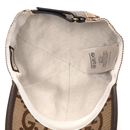 Gucci Monogram Jumbo GG Baseball Hat M 57 Camel Ebony 7 of 8