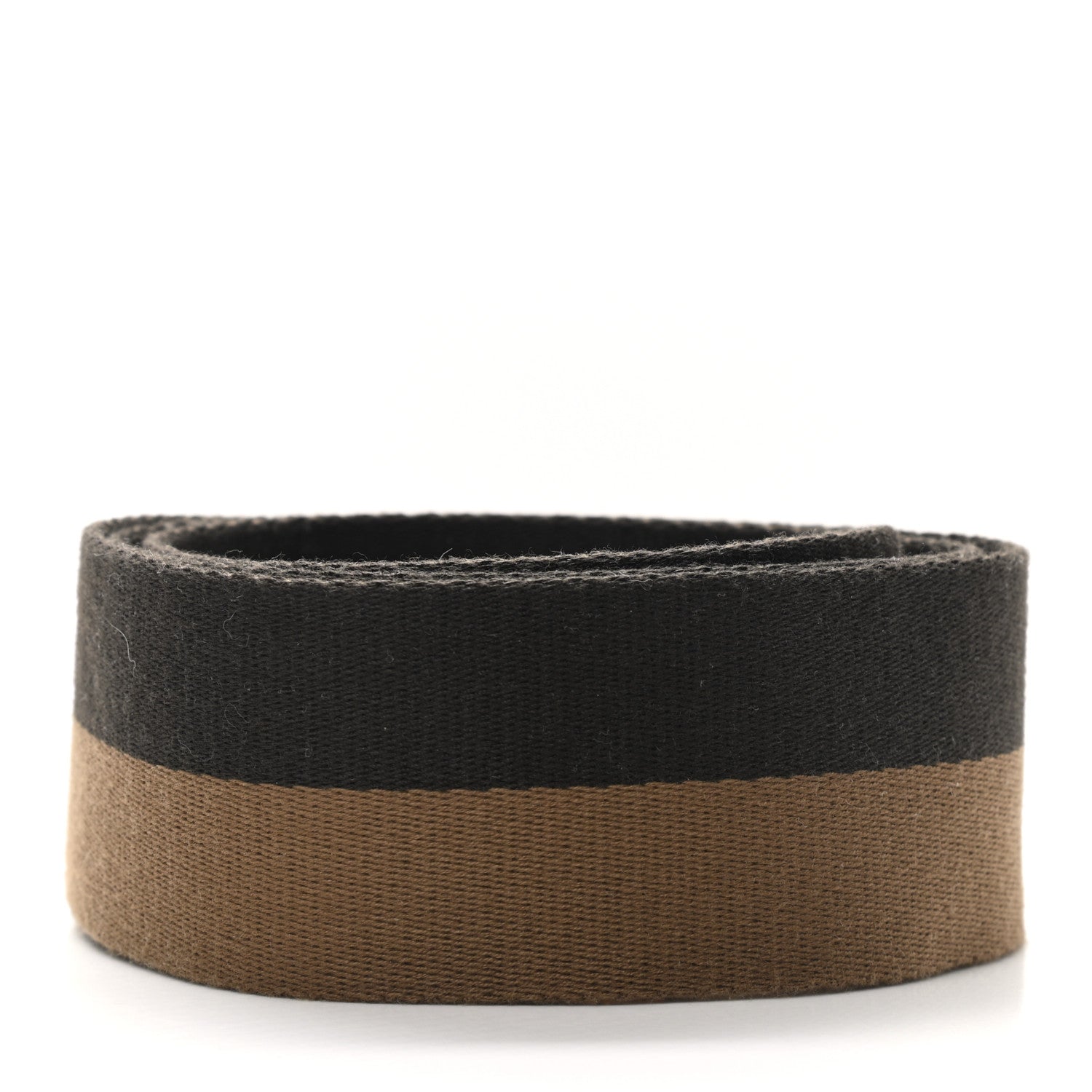 Fendi FEND Canvas Calfskin Strap You Beige Brown 2 of 3