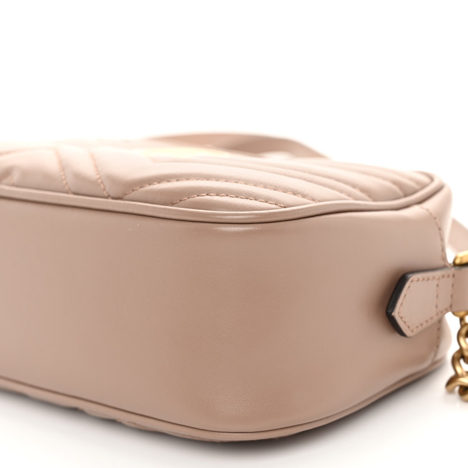 Gucci Calfskin Matelasse Small GG Marmont Chain Shoulder Bag Porcelain Rose 10 of 10