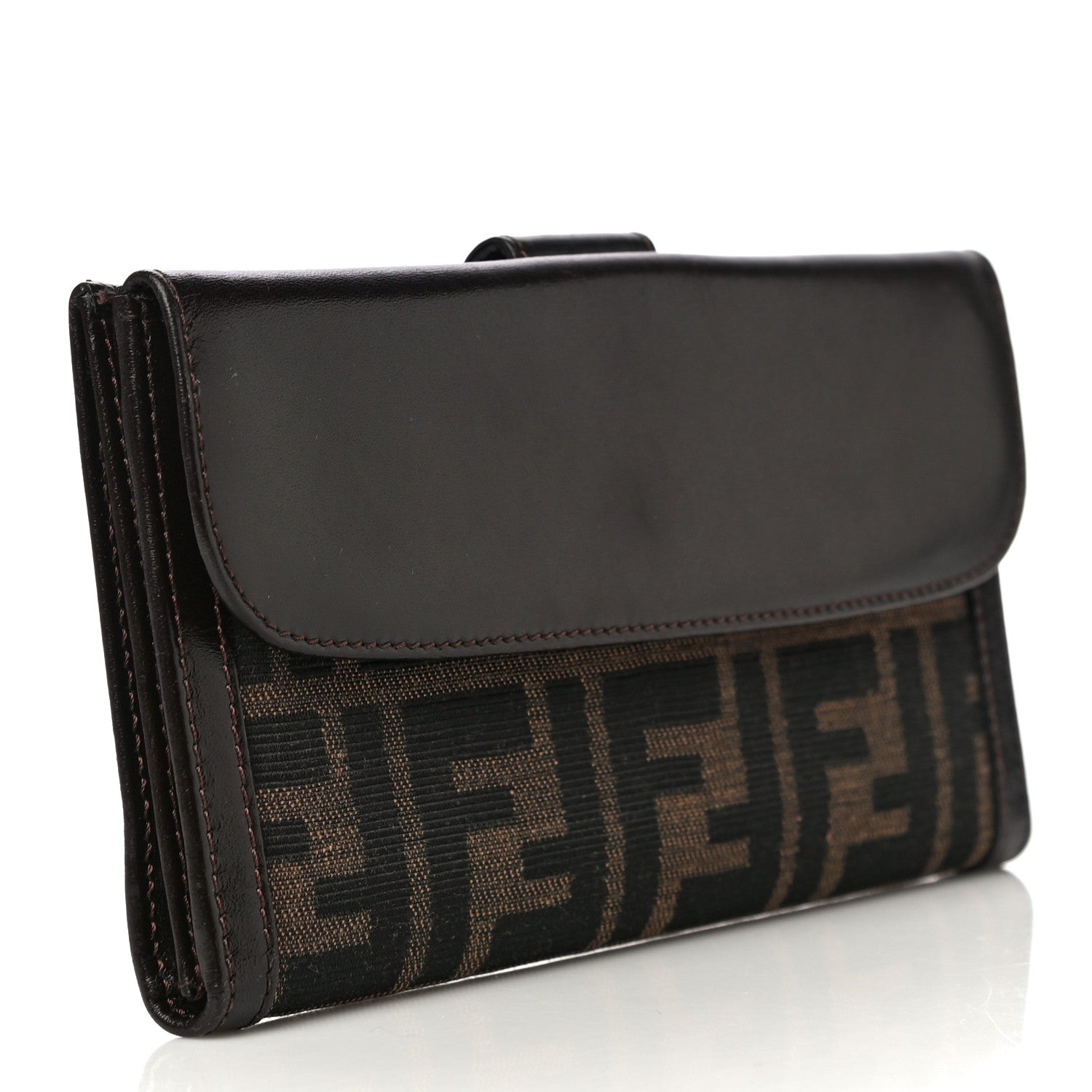 Fendi Zucca Continental Wallet Tobacco 3 of 14