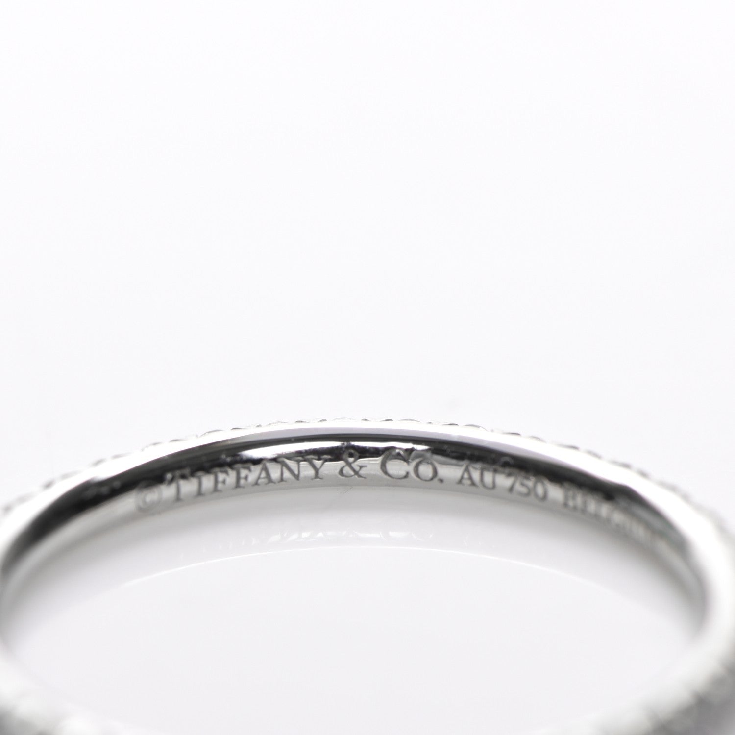 Tiffany 18K White Gold Diamond Metro Ring 4 4 of 6