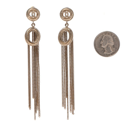 Chanel Chain CC Drop Earrings Gold 2 of 5