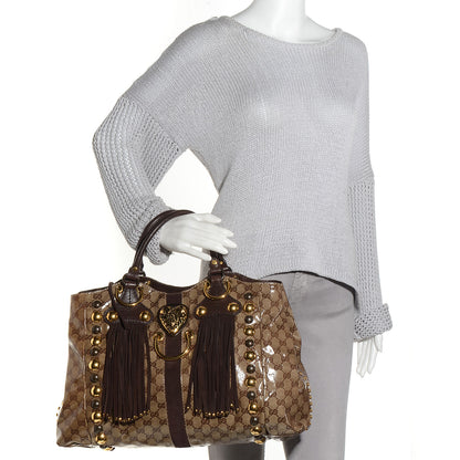 Gucci Crystal Monogram Medium Babouska Tote 2 of 7