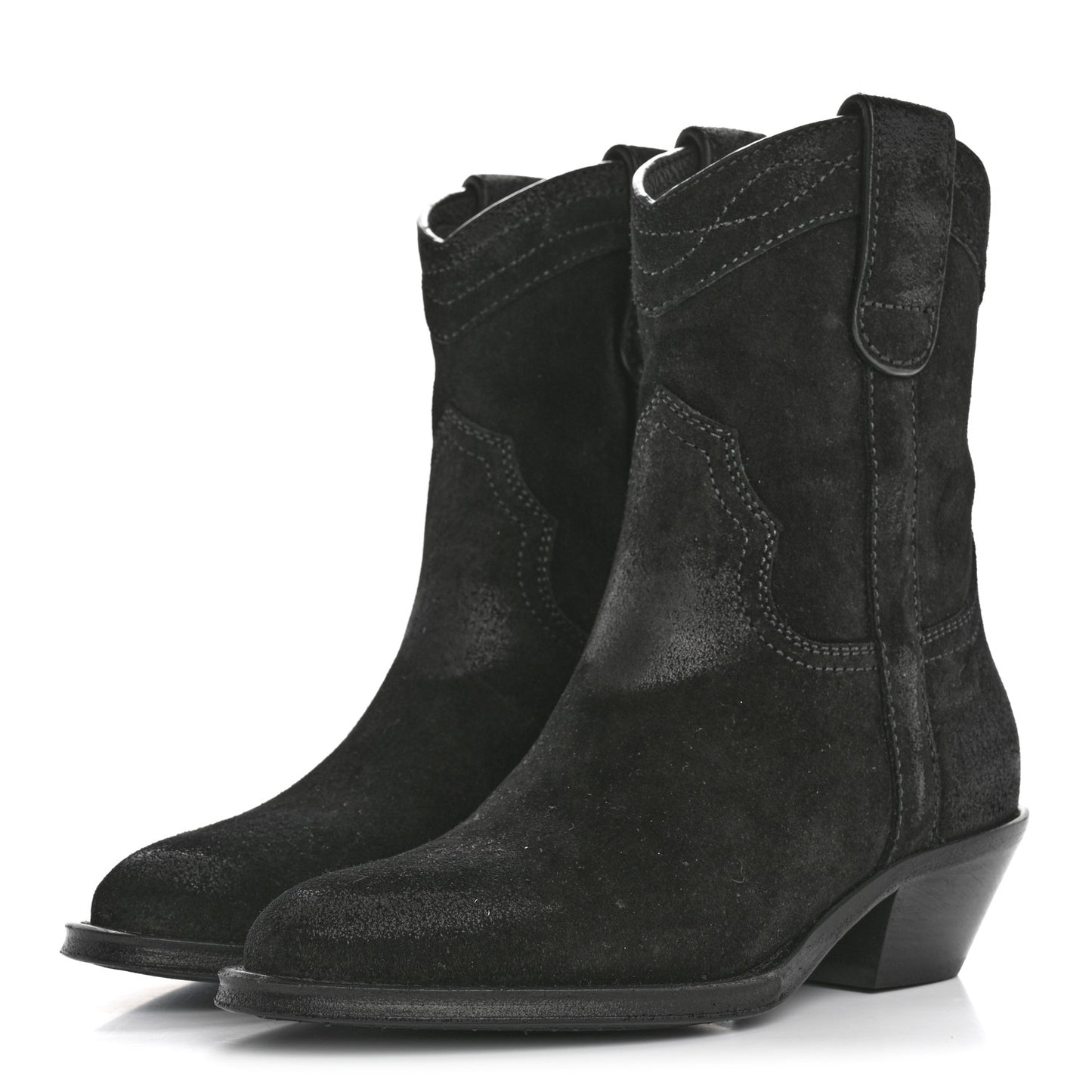 Suede Eastwood Western Boots 35 Black