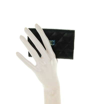 Chanel Caviar Quilted Flap Card Holder Black 2 of 8