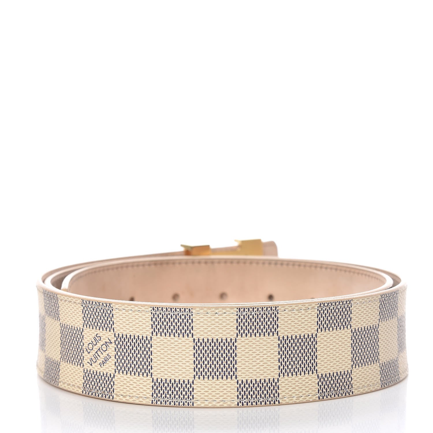 Louis Vuitton Damier Azur LV Initiales Belt 100 40 3 of 10