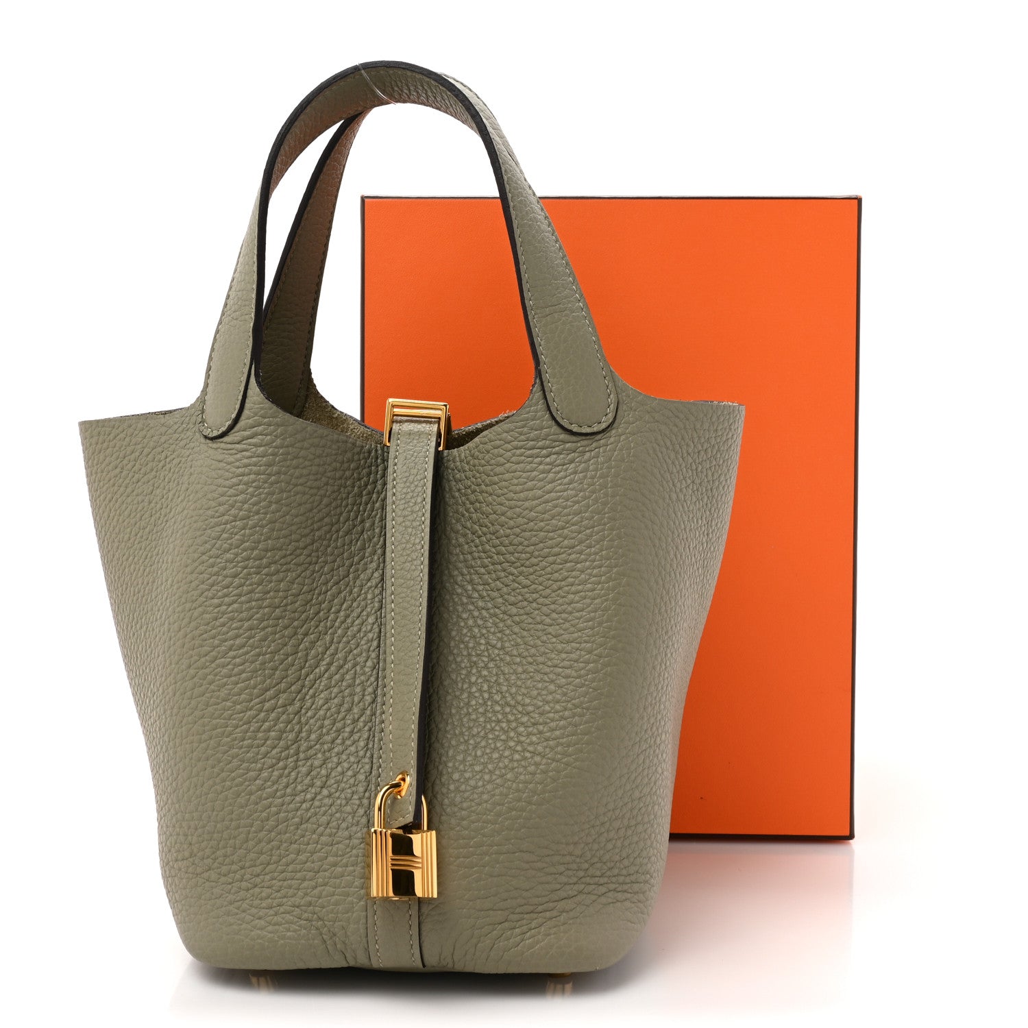 Hermes Taurillon Clemence Picotin Lock 18 PM Sauge 11 of 11